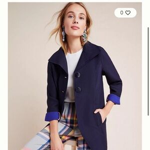 Anthropologie Wellesley Pleated Peacoat
